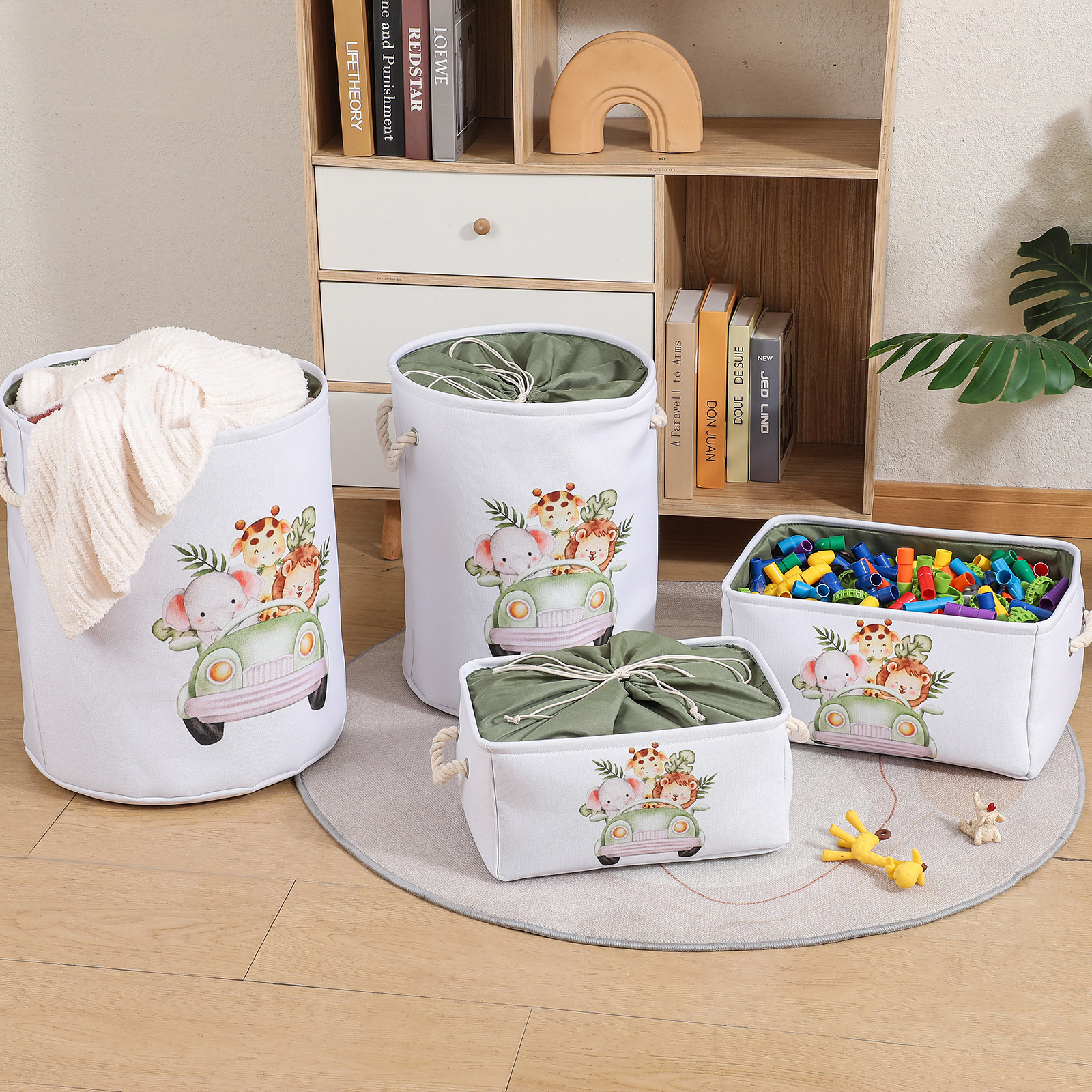 Toy Storage Box Household Organiser Wardrobe Storage Box Clothes Fabric Storage Basket Underwear Snack Storage Box