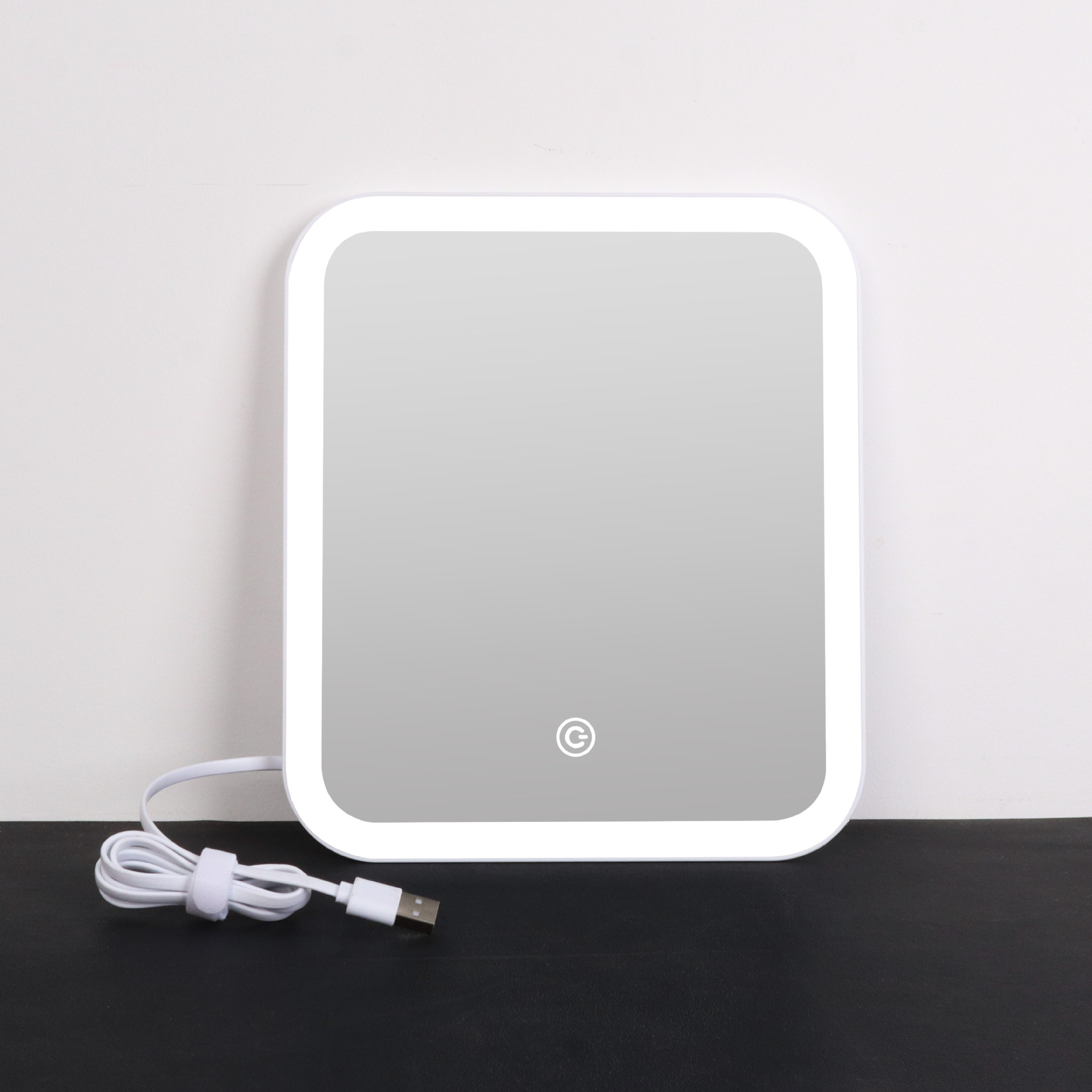 Espejo de maquillaje led con luz, escritorio de viaje plegable portátil, dormitorio, espejo para el hogar, espejo de maquillaje inteligente