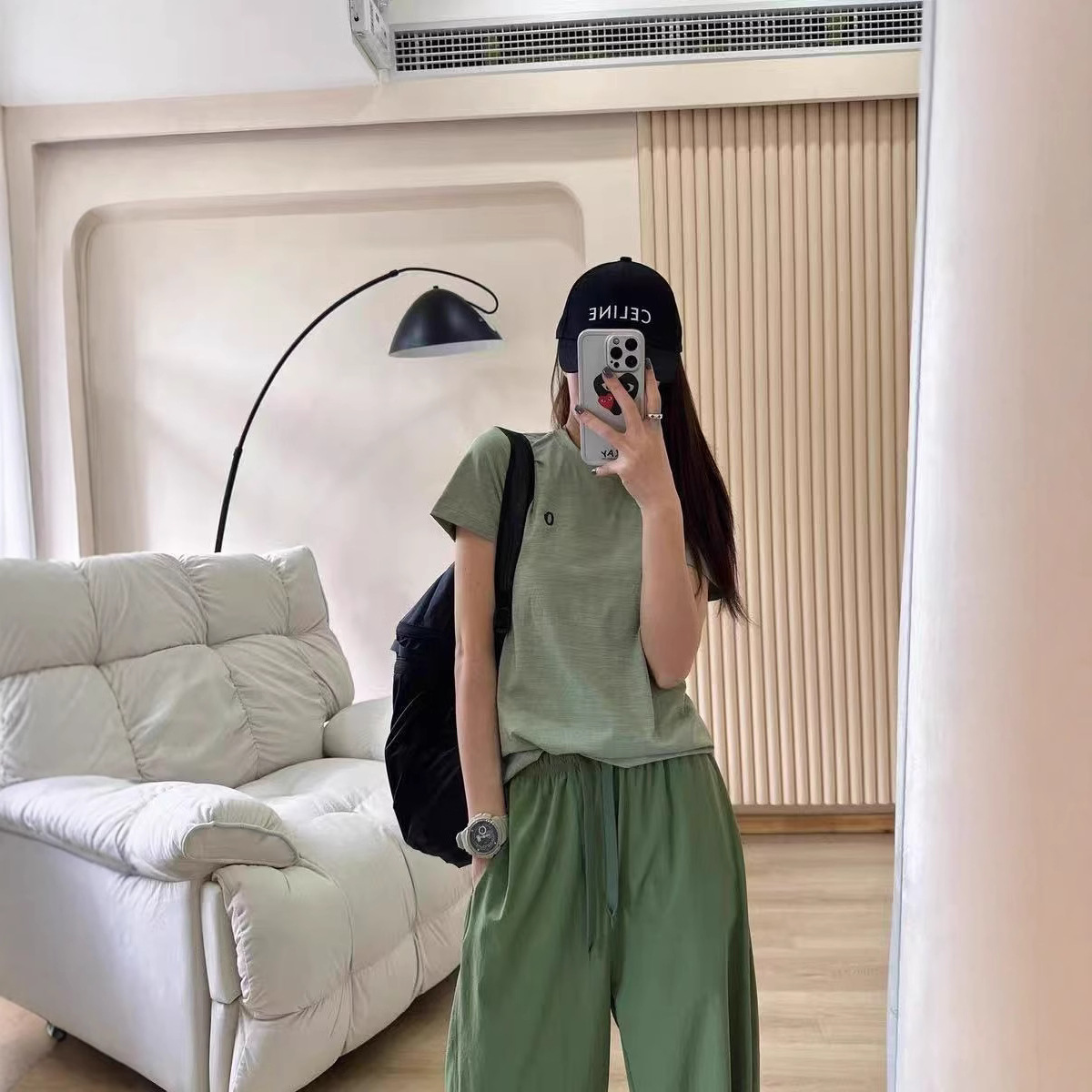 Plain Short-Sleeved Women's 2025 Summer New Bamboo Cotton Casual Sports Breathable Slimming Versatile Fashionable Round Neck T-Shirt