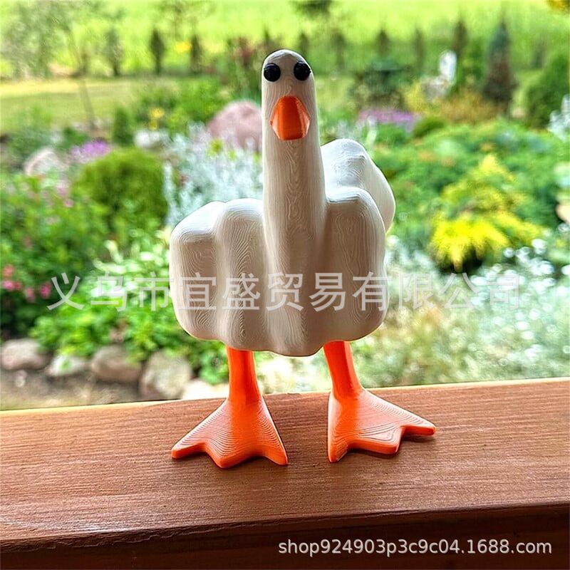 国境を越えて鉄を吸うアヒルの装飾品を飾って家庭庭園のかわいいミニアヒルの樹脂工芸品をデザインする|undefined