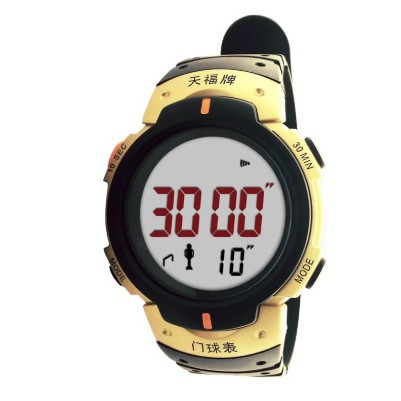 Tianfu brand GW5 croquet wristwatch, timekeeping and scoring watch with temperature display and Chinese day of the week