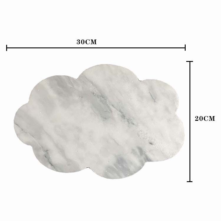 Nórdico creativo mármol nube placa irregular bandeja de estilo europeo cocina del Hotel comida occidental plato plano vajilla