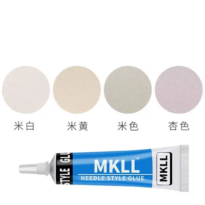 Car roof lining — Interior Smoke Hole Patch Repair - beige-color-mixed-4-pieces-ceiling-glue-30ml-transparent