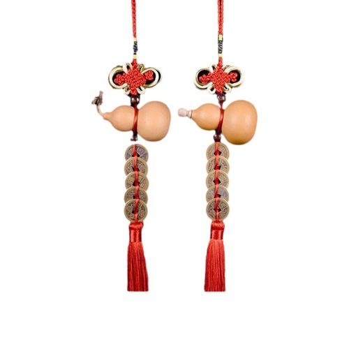 Gourd pendant family five emperors money living room door to door flush bathroom to bedroom Chinese knot open gourd.