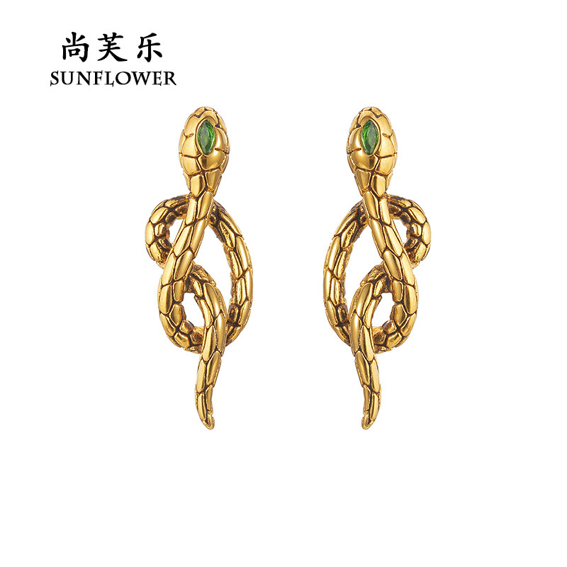 retro creative trend universal earrings stainless steel