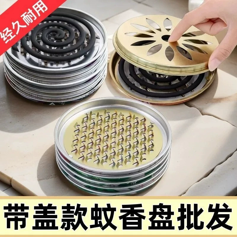 Поддон для спирали от комаров, оптовая продажа, держатель для спирали от комаров с пильными зубьями, огнестойкая коробка для спирали от комаров с крышкой, сетчатый поддон для спирали от комаров на открытом воздухе, распродажа