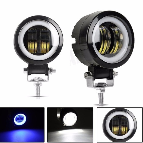 Square waterproof car work light angel eye LED light spotlight off-road light spotlight motorcycle auxiliary light