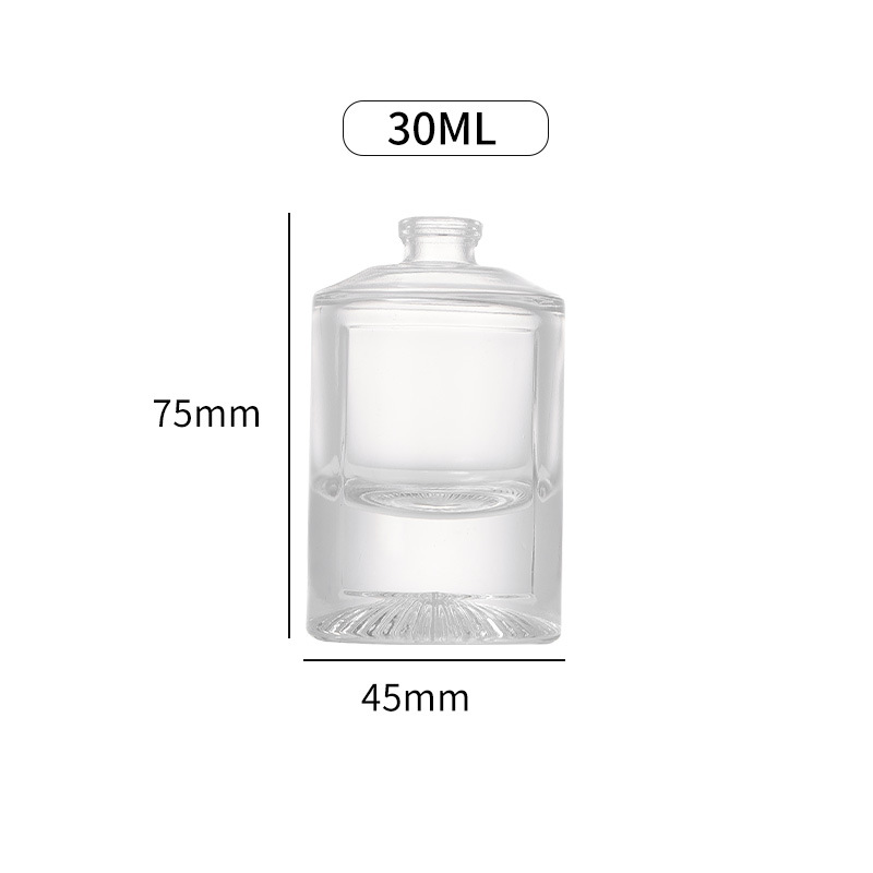 Botella cilíndrica transparente de perfumes de bayoneta con tapa especial de pulverización de presión de botella de vidrio portátil de perfumes de muestra pequeña botella image 7