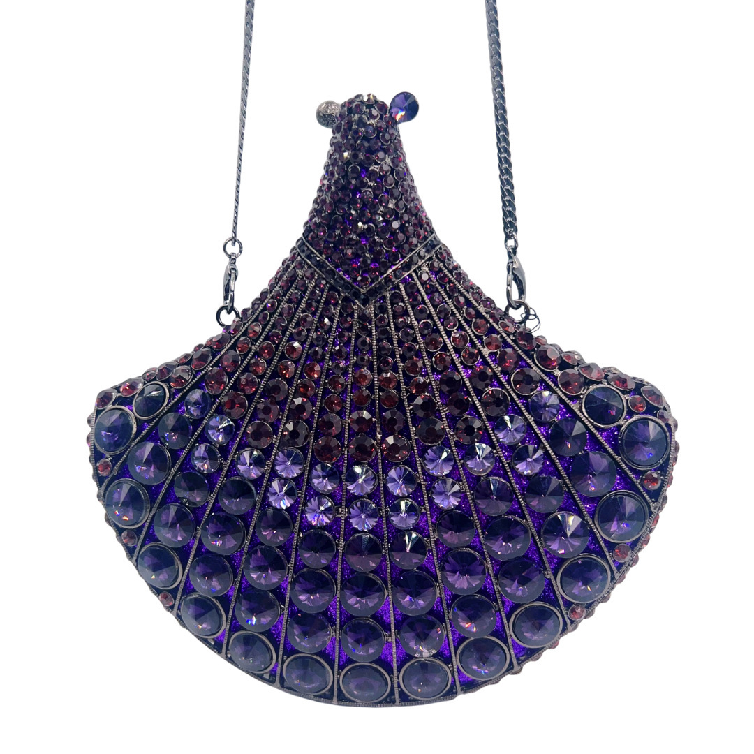 Clutch bag transfronterizo ventilador diamantes de diamante bolsas de banquete fiesta reunión anual bolsa de mano oro plata dura