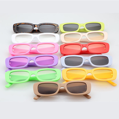 New square jelly-colored frame sunglasses for trendy street shots, cross-border best-selling sun glasses