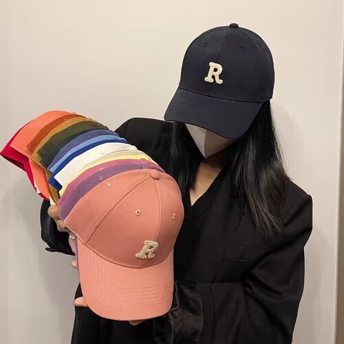 Hard Top! Hard Top! Hard Top! Korean Letter Baseball Cap Unisex Student Bend Brim Sun Hat Fashion