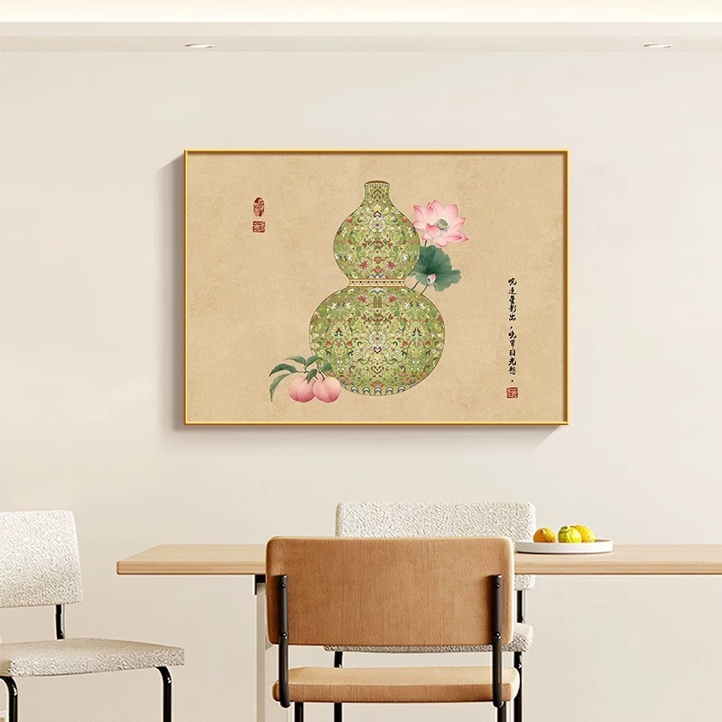 新しい中国風の装飾絵画メーターボックス拡張壁画ひょうたんアルミ合金吊り絵画メーターボックスブロック吊り絵画|undefined