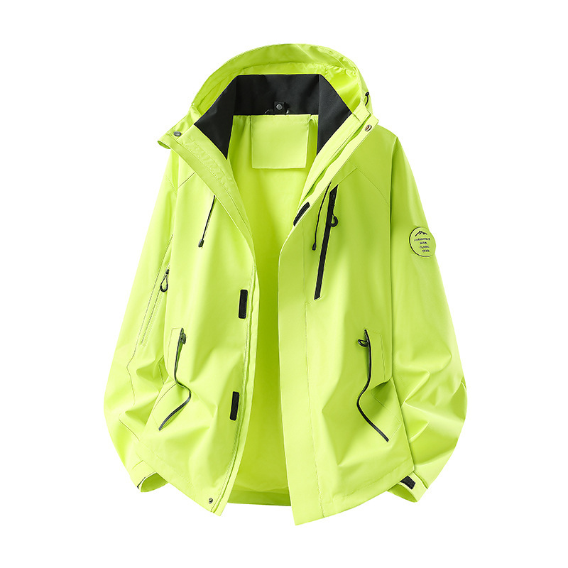 Fluorescent Green Soft Shell Outdoor Thin Jacket Men's Spring and Autumn Windproof and Waterproof Jacket Mountaineering Ski Jacket Fluorescent Green Soft Shell Outdoor Thin Jacket Men's Spring and Autumn Windproof and Waterproof Jacket Mountaineering Ski Jacket