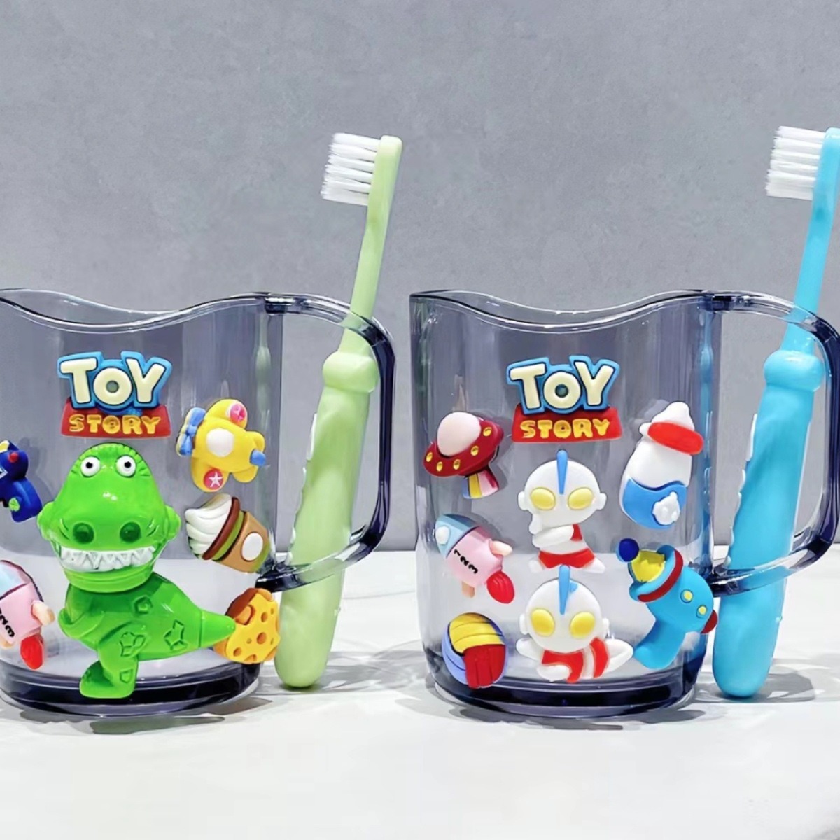 (Cross-border trading), Ultra, cartoon mouthwash, children's toothbrush, high quality cute Ultraman Tiga for boys