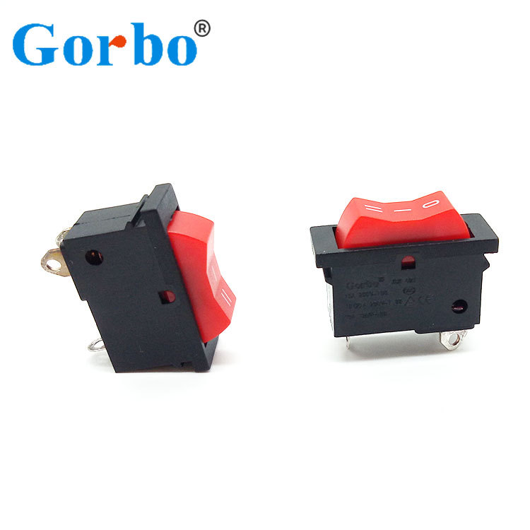 电吹风机通用冷热开关配件 3档拨动式大功率船型开关 翘板电源开