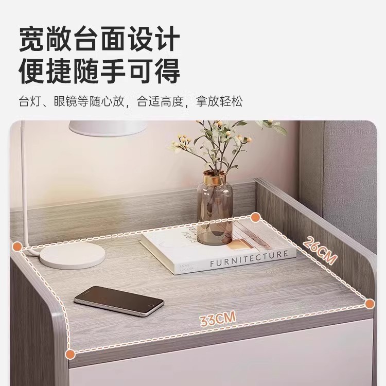 Escritorio de cabezal de cama simple moderno dormitorio alquiler de habitaciones de almacenamiento estante armario de almacenamiento 2025 nuevo