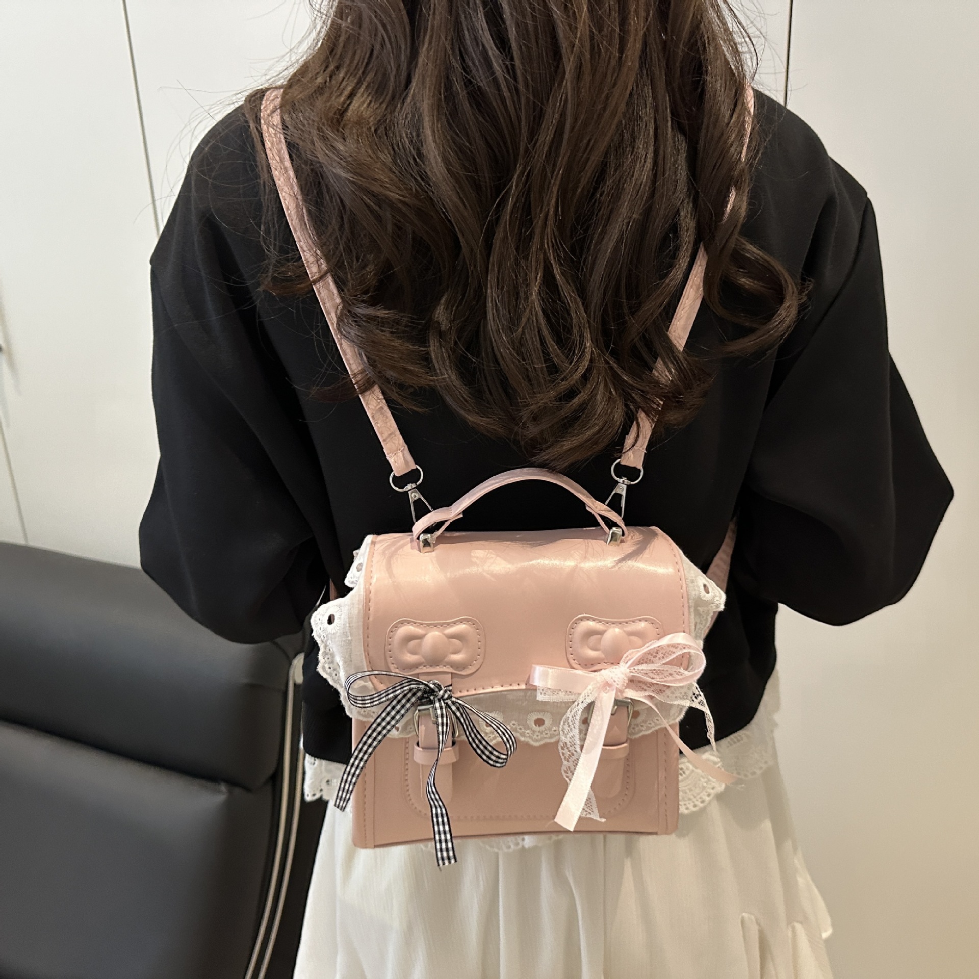 Mochila de ballet para mujeres 2025, otoño nuevo bolso de escuela de chicas lindas, estilo coreano de alta calidad, bolso de moda.