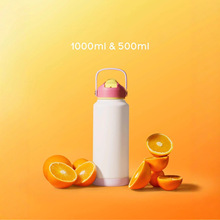 2025新款提手盖太空壶保温杯双层不锈钢广口壶撞色美式大口水杯