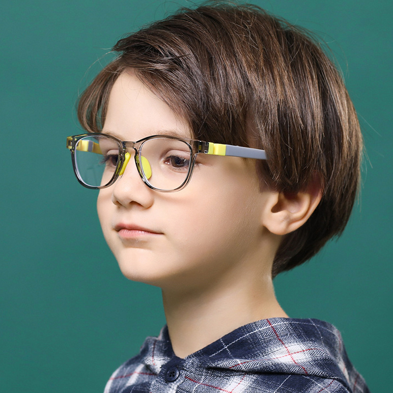 2024 New Colorful Children's Anti-Blue Light Glasses Silicone Nose Pads Dual Color TR Computer Glasses Trend XYKF8509