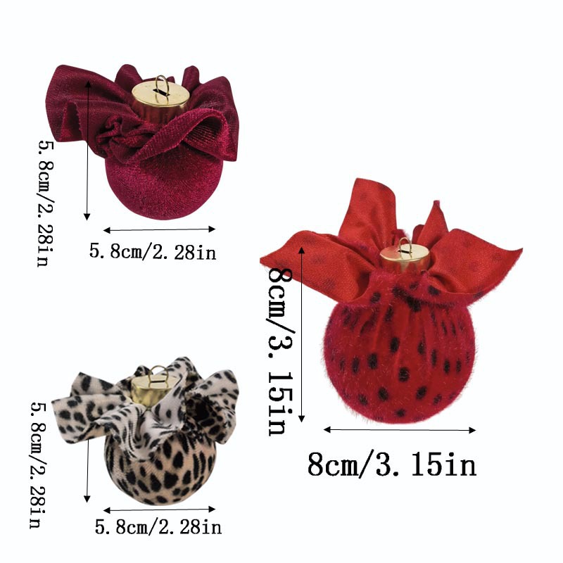 Explosión de 6cm estampado de leopardo plástico de Navidad bola de Navidad árbol de Navidad decoración bola decoración de fiesta en el hogar