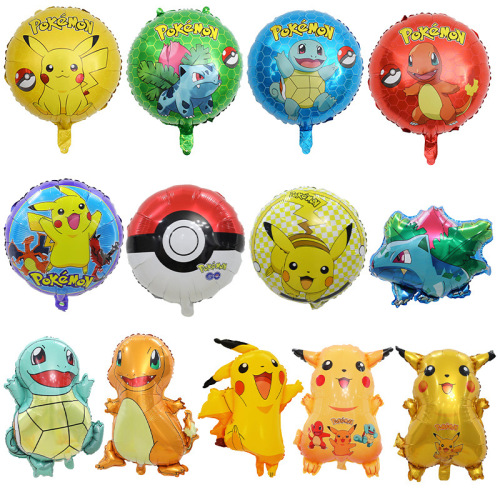 Cross-border Pikachu theme party Pokémon Digimon elf balloons Birthday party decoration cartoon balloons