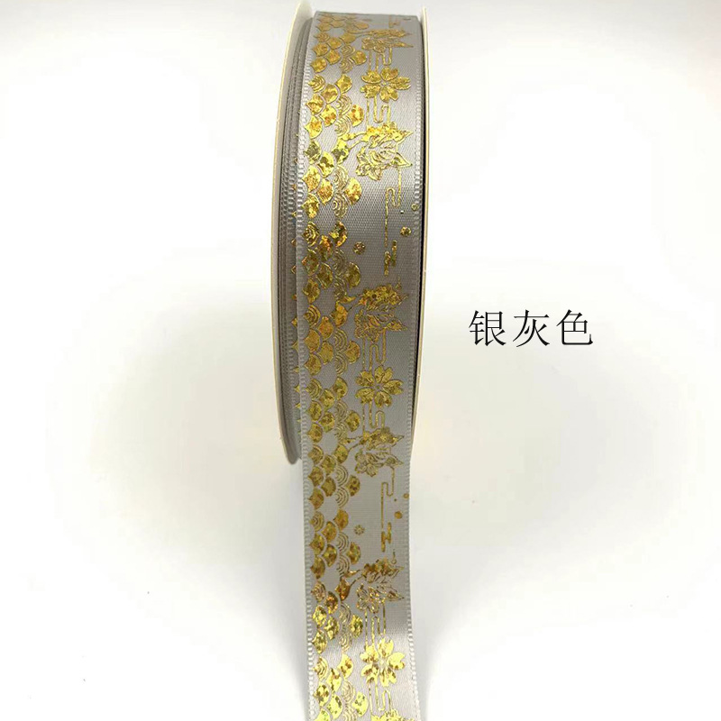 2,5 cm NUEVO LÁSER gilding xiangyun Tiangong barra bandeja hecha a mano cinta caja de regalo embalaje cinta directa de la fábrica