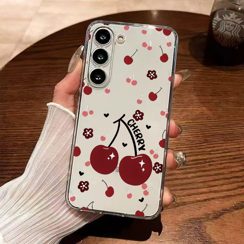 Suitable for Samsung A15/A55 cherry blossom phone cases, S24 Ultra/S23 FE, and S22 transparent cases, as well as A24/A23 Suitable for Samsung A15/A55 cherry blossom phone cases, S24 Ultra/S23 FE, and S22 transparent cases, as well as A24/A23