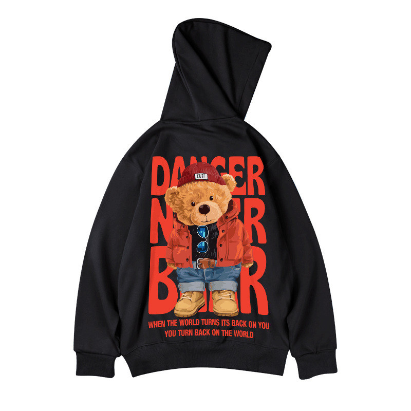 Hoodie Plus Fleece Plus Loose Bear Pullover Plus Fat Plus Size Hoodie_voghion.com