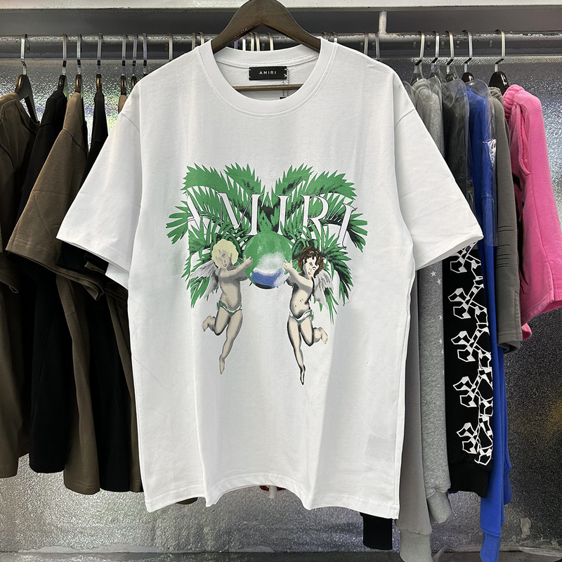 AM1R1 ICON小衆潮牌平和鳩アルファベットプリント丸首ゆるい半袖tシャツ男女カップル半袖|undefined