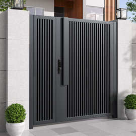 铝艺铝合金庭院门自建房小院子门双开大门别墅花园入户门进户门