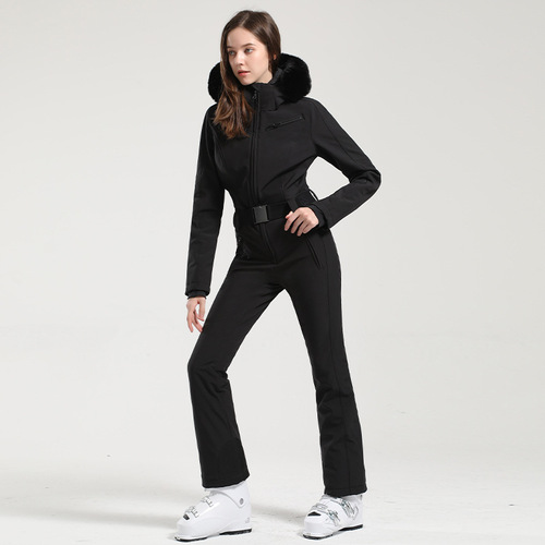 Women's Ski Suit, One-piece Slimming and Weight-Loss Snowboard Ski Suit Set, Outdoor Windproof and Thick Warm Snow Suit