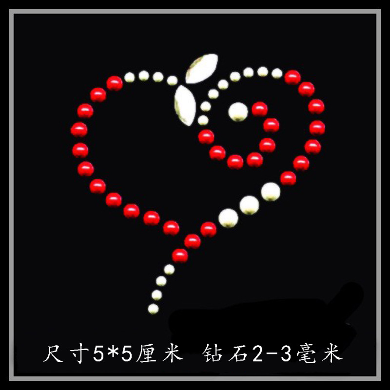 烫钻图案批发 苹果烫图 T恤毛衣长短袖羊毛衫裤子装饰水钻diy