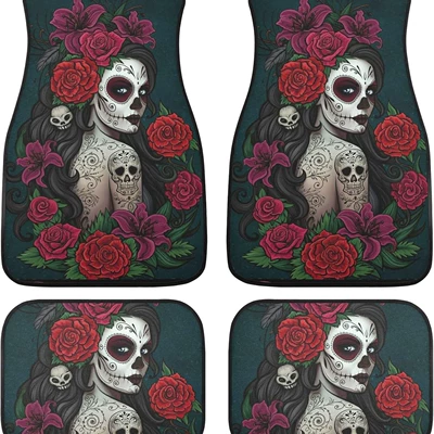 Avtomobil döşəmə paspasları — cool wind crystal velvet non-slip - car-floor-mats-4-two-pairs-of-35454868cm