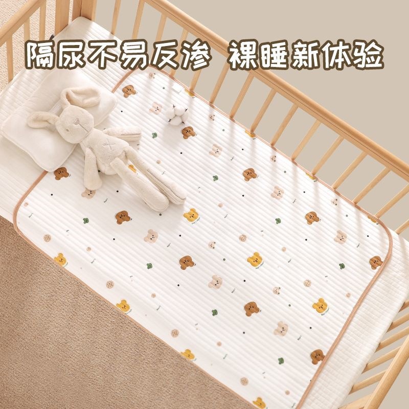 Baby washable waterproof mattress protector, pure cotton, children's size, breathable baby diaper mattress