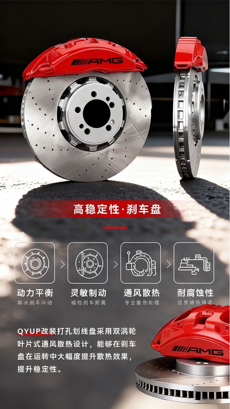 Brake Calipers Suitable for Mercedes G63/Gls63 Brake Discs, Four-Piston/Six-Piston Set, Disassembled for Modification