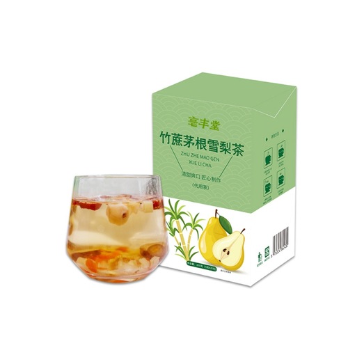 Bamboo-cane grass root snow pear tea combination tea bag no-boil triangular bag sugarcane water chestnut Cantonese alternative herbal tea