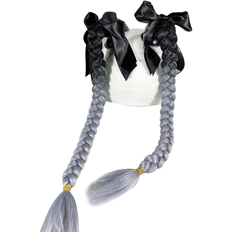 Motuoche – Motorcycle Helmet Auto Parts and Accessories - black-gray-braid-1-pair-bow