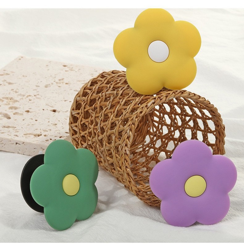 Silicone Small Fragrant Flower Mobile Phone Air Cushion Holder Cross-Border New Product Internet Celebrity Lazy Desktop Mobile Phone Air Bag Holder