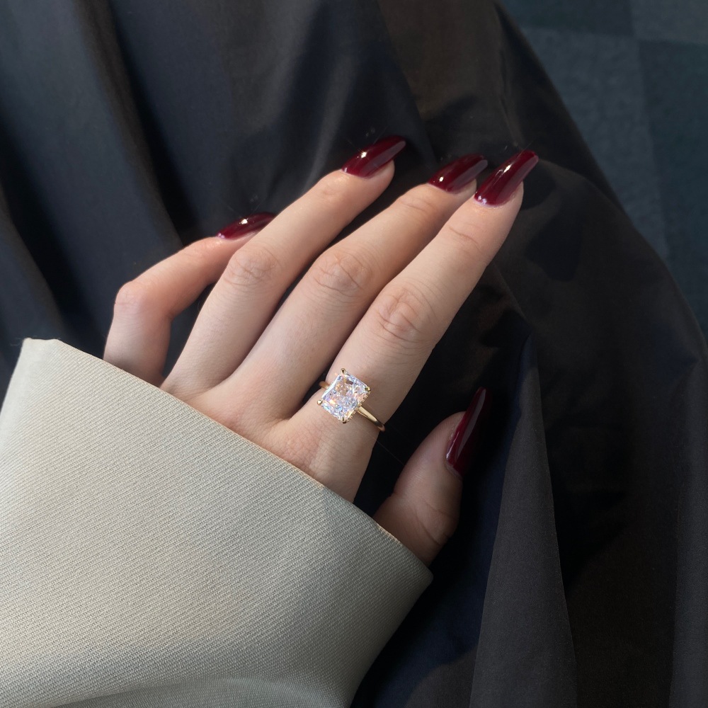 6g Weight Zircon Inlay Material Rings Classification 1 Piece Quantity Holiday, Daily Occasion 925 Sterling Silver Material Heart Shape Pattern Women's Gender Inlay Design Simple Style, Classic Style Style 925 Sterling Silver Zircon Heart Shape Rings 20