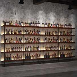 酒架落地式酒柜多功能置物架壁挂式酒吧红酒餐厅吧台全套酒水墙上