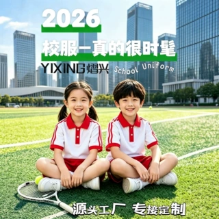 定制批发夏季休闲T恤柔软透气吸汗中小学生短袖班服校服