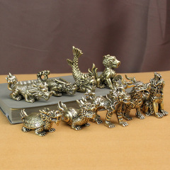 Brass Dragon Nine Son Ornaments Pure Copper Tea Pet Office Desktop Metal Crafts Small Bronze Yiwu Small Commodities