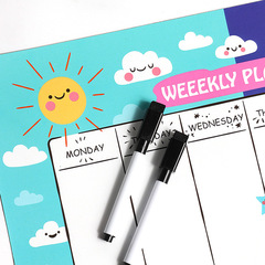 Wipe-Clean Cross-Border Monthly Calendar Plan A3 Magnetic Memo Message Board Writing Soft Whiteboard with Moving Refrigerator Magnet