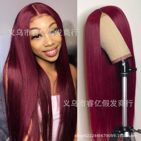 2021 new European and American wigs are divided into black long straight hair and multicolor wigs. The direct sales size of wholesale manufacturers can be replaced