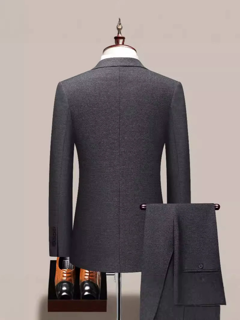 Men's woolen set, classic suit jacket for leisure, dress, slim fit