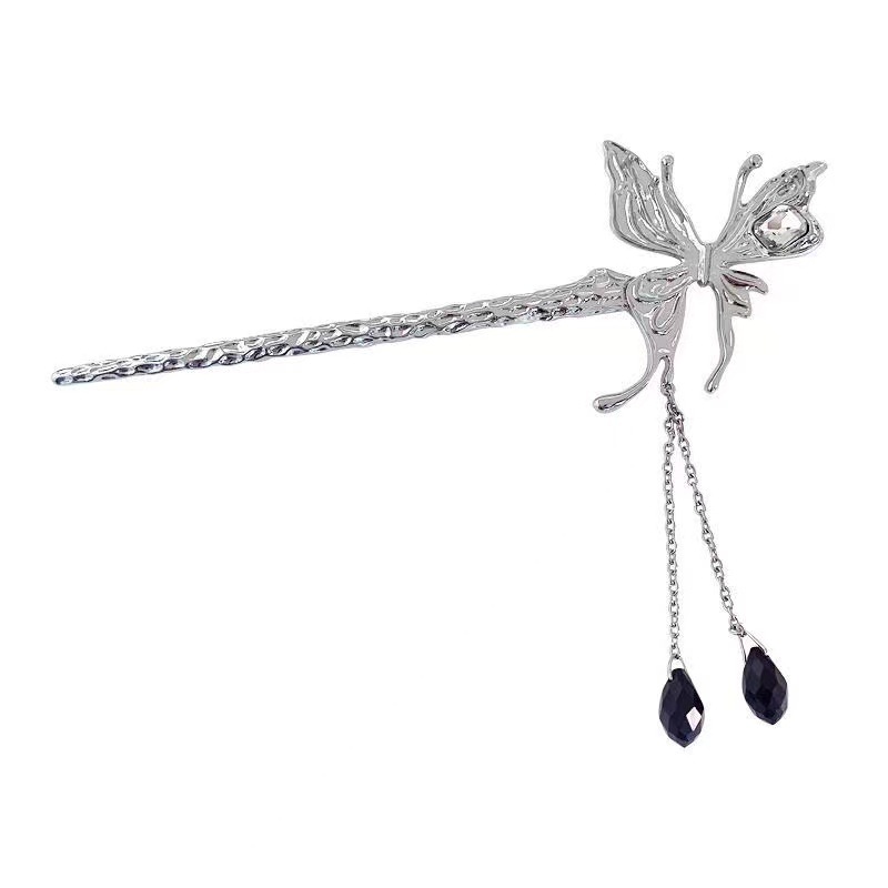 Temperamento bambú borla horquilla mujer nuevo estilo chino moderno simple horquilla cabeza de bola horquilla estilo antiguo tocado verano