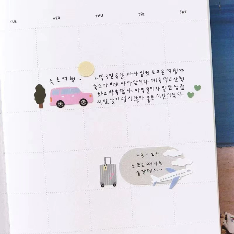 Кроссборс Rainbow Hall Южная Корея SUATELIER Travel 1158 Vacation Daily Girl Diary Decoration Handbook Sticker