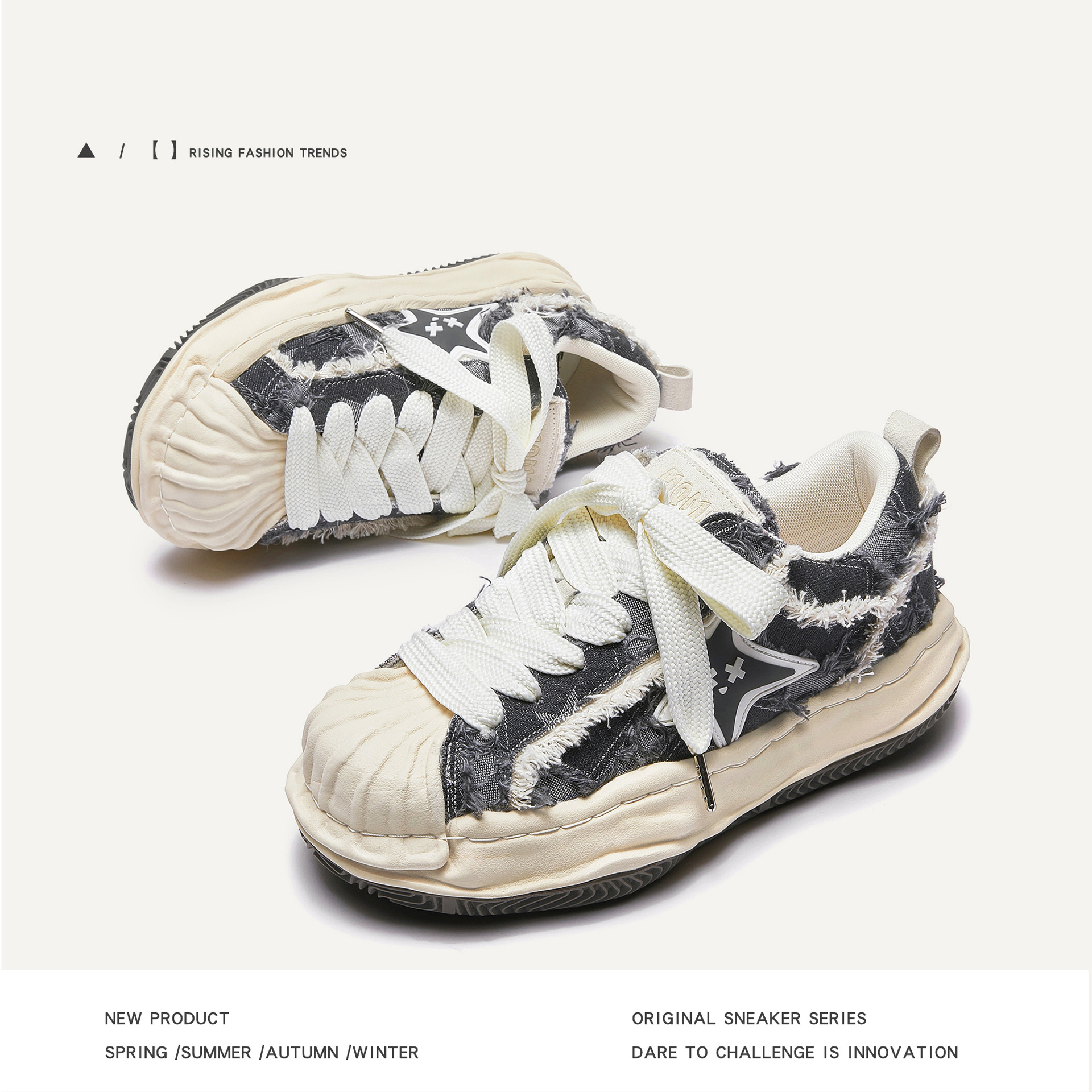 Løs opp retro sko gjør gamle ungdomsbrettsko Motesko herre- og damesko i samme stil_voghion.com