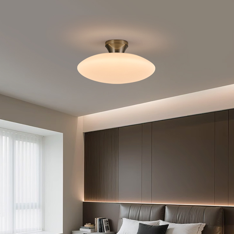 lámpara de techo del dormitorio moderno simple color nuez diseño de alto nivel estudio dormitorio principal lámpara de protección de ojos 461L