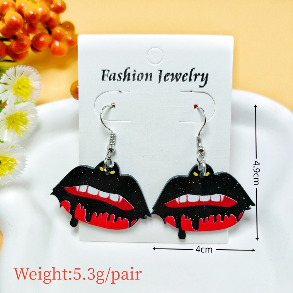 8g Weight 304 Stainless Steel Ear Needle Material Drop Earrings Classification 1 Pair Quantity Holiday, Daily Occasion Acrylic Material Halloween Festival Geometric, Pumpkin, Butterfly Pattern Women's Gender Casual, Simple Style Style 1 Pair Casual Simple Style Geometric Pumpkin Butterfly Arylic Drop Earrings 18